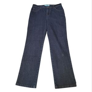 Charter Club Dark Blue Classic Narrow Leg Jeans Tummy Slimming - Size 8P Short